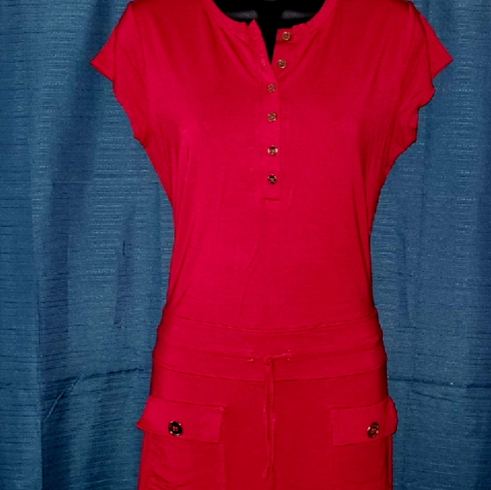 Chelsea & Theodore Cherry Red Dress - Picture 3 of 4